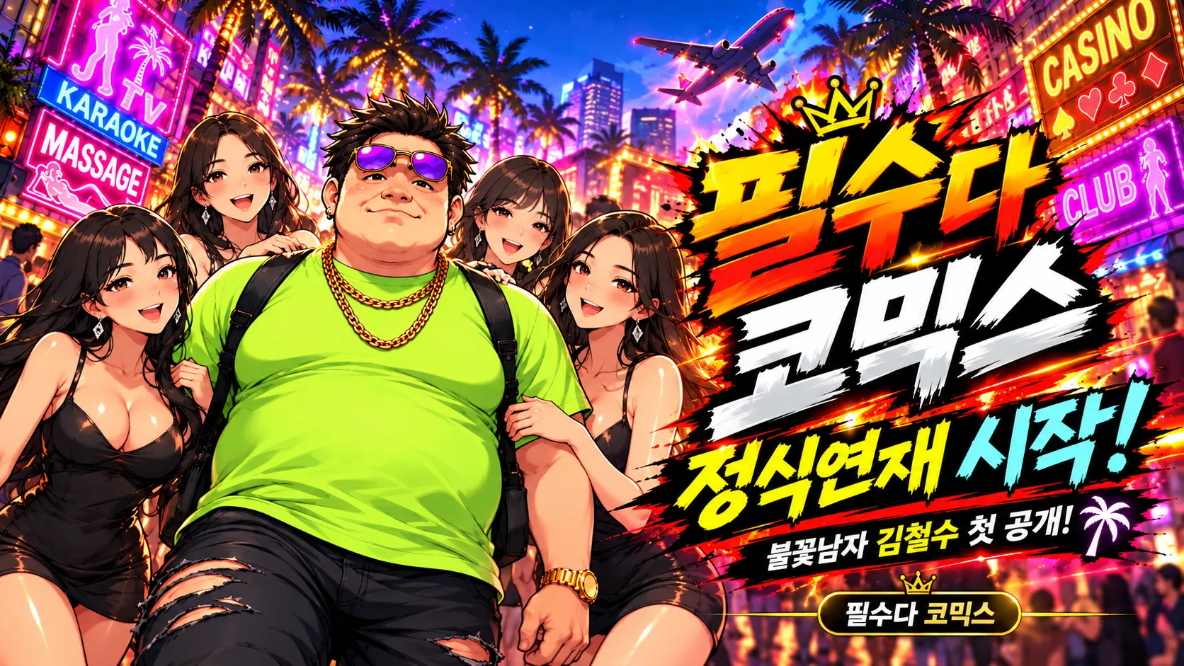 필수다 코믹스 정식연재 시작! 불꽃남자 김철수 첫 공개